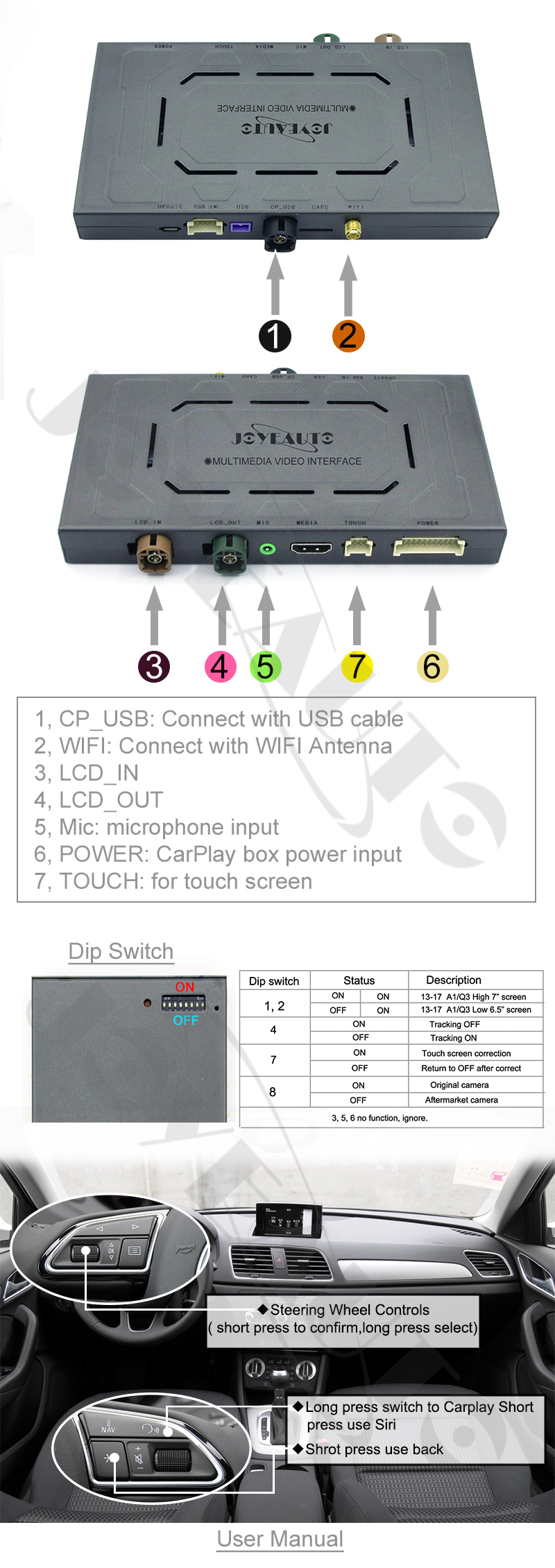 WJAU-3)Audi A1 Q3 MMI 2G 3G RMC WIFI Wireless Apple CarPlay WJAU-3)Audi A1 Q3 MMI 2G 3G RMC WIFI Wireless Apple CarPlay