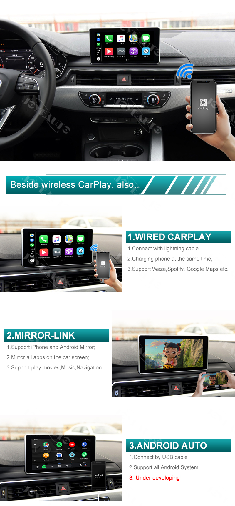 Audi A3 8V MIB Wireless Apple CarPlay Retrofit, Audi A3, concert,  Volkswagen Touareg