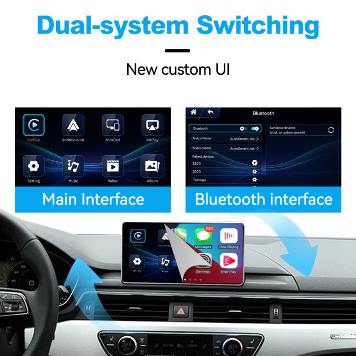 JoyeAuto Wireless CarPlay & Android Auto for Audi A3 A4 A5 Q2 Q5 Q7 B9 MIB MMI 3G