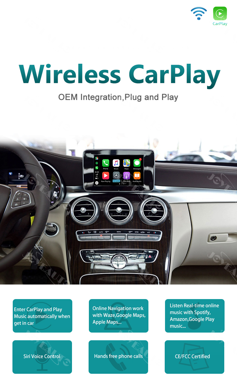 Mercedes C W205 GLC X253 NTG5 WiFi Wireless Apple CarPlay AirPlay Android Auto Interface - Joyeauto Technology