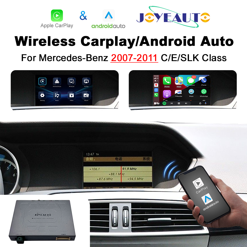 JoyeAuto Wireless CarPlay & Android Auto for Mercedes C E GLK SLK NTG 4.0