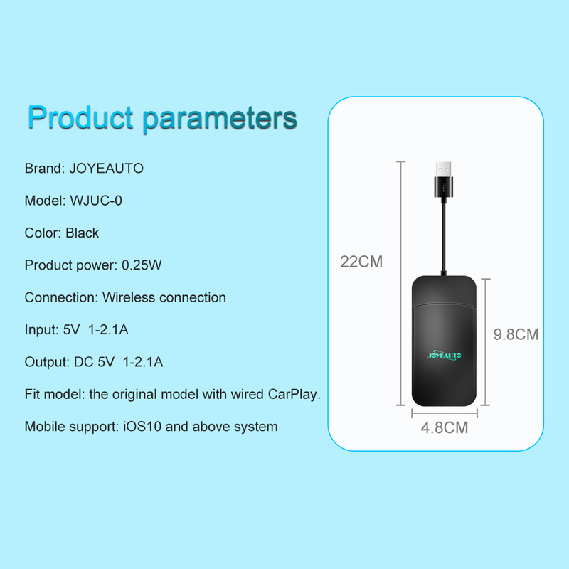 (WJUC-0)USB Wireless Apple CarPlay Dongle Convert Factory wired CarPlay to  Wireless Connection - Joyeauto Technology