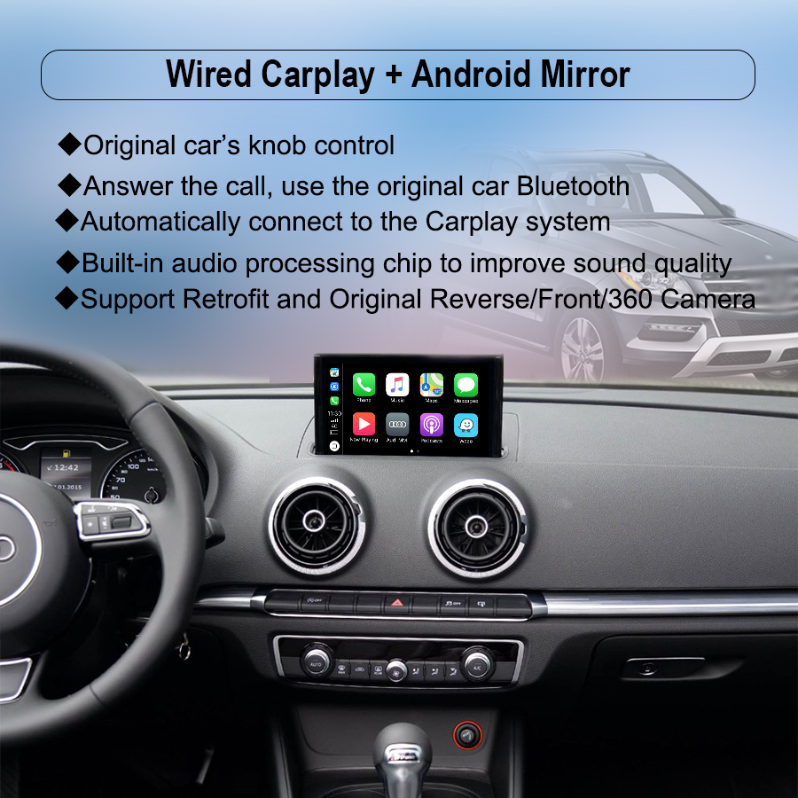 AUDI A3 2013-2019 (8V) Retrofit CarPlay and Android Auto Kit