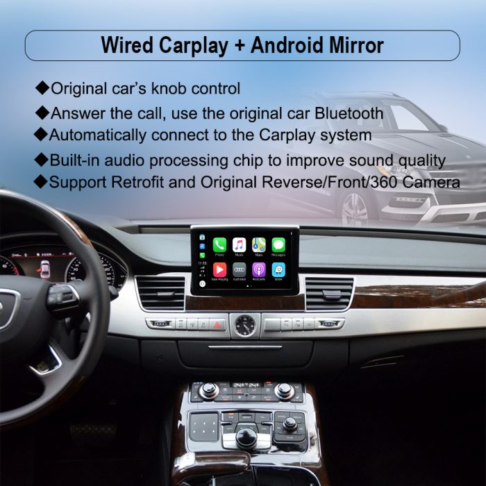 JoyeAuto Wireless CarPlay & Android Auto for Audi A8 MMI 3G (2012-2017)
