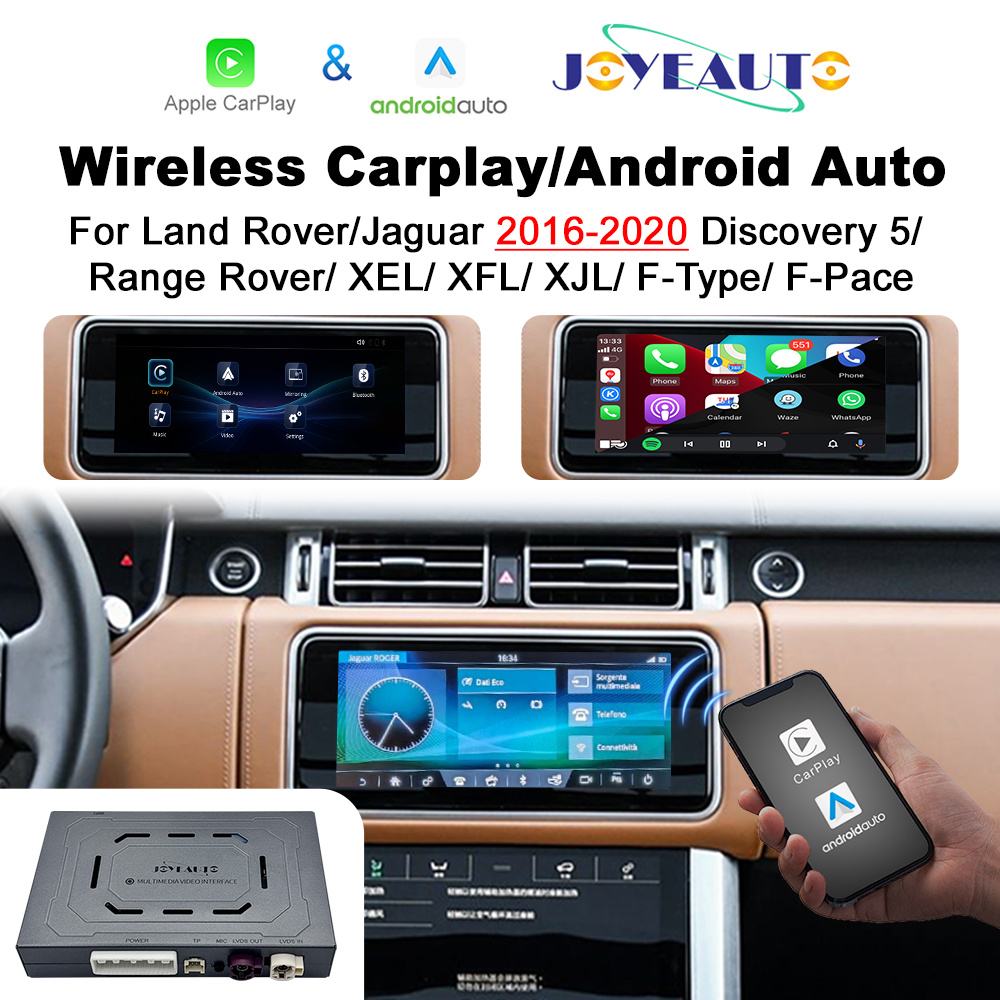 JoyeAuto Wireless CarPlay & Android Auto for Land Rover & Jaguar (Harman 10.1") 2016-2020