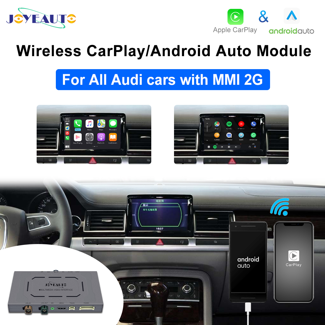 Apple Carplay inalámbrico / Android auto para Audi Q2 (2016-2021) MIB/MIB2