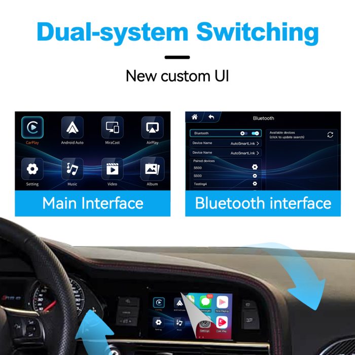 JoyeAuto Wireless CarPlay & Android Auto for Audi MMI 2G A4 A5 A6 A8