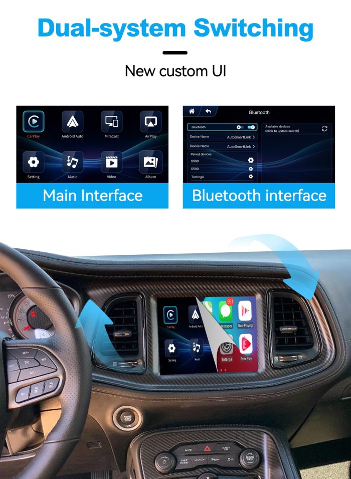 JoyeAuto Wireless CarPlay & Android Auto for Jeep Grand Cherokee & Cherokee (2014-2020)