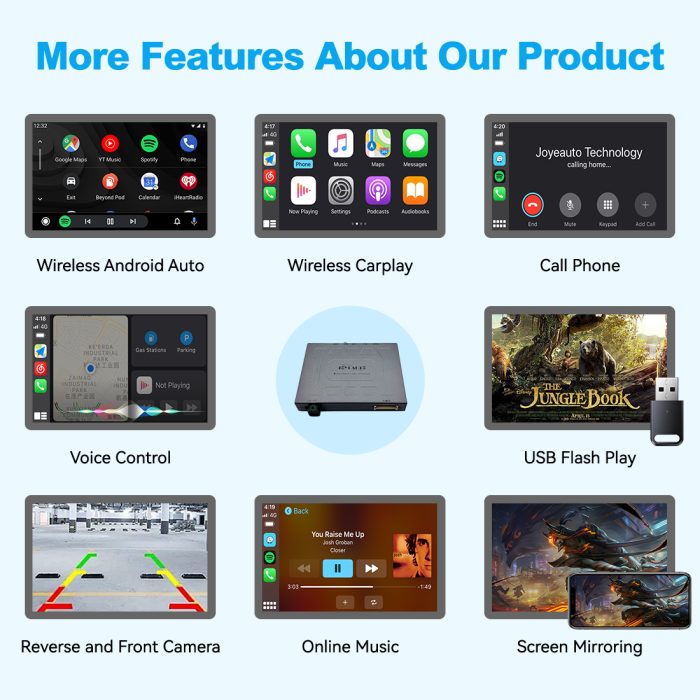 JoyeAuto Wireless CarPlay & Android Auto for Jeep Grand Cherokee & Cherokee (2014-2020)