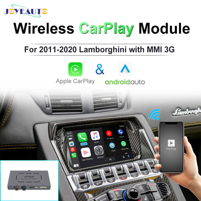 JoyeAuto WiFi Wireless Apple CarPlay AirPlay Android auto Interface for Lamborghini Aventador MMI