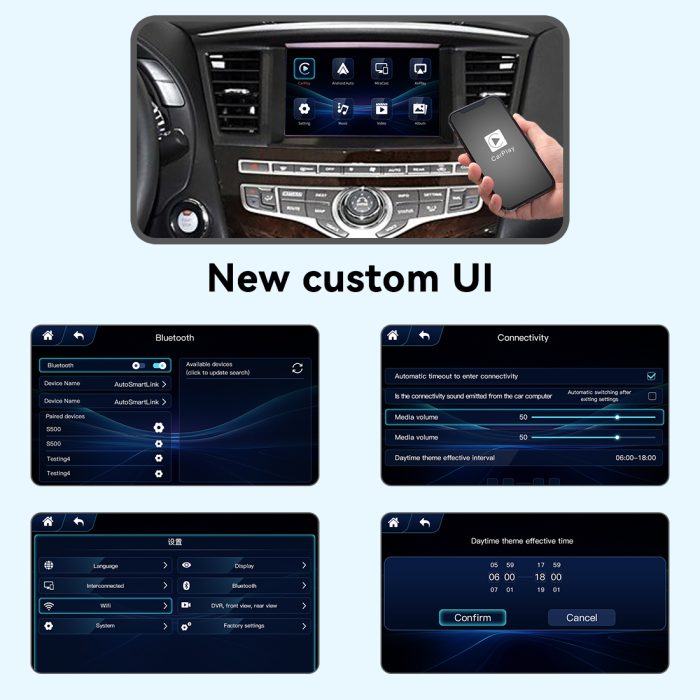 JoyeAuto Wireless CarPlay & Android Auto for 2015-2019 Infiniti QX60, Q70 & QX70