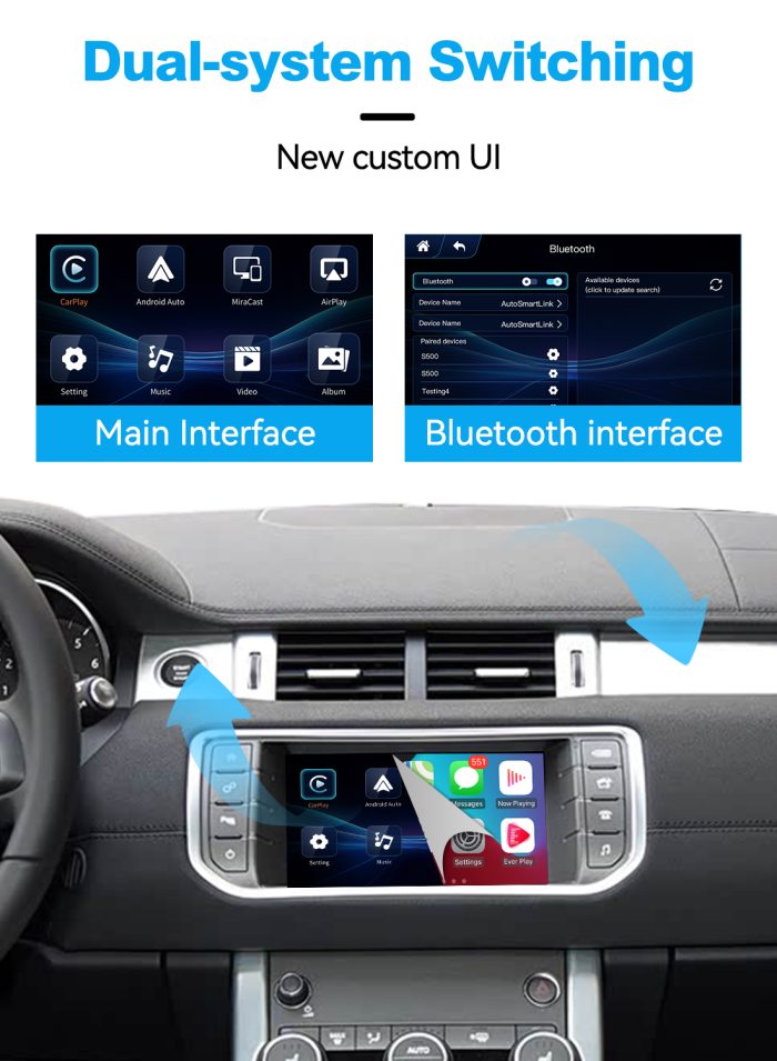 JoyeAuto Wireless CarPlay & Android Auto for Land Rover & Jaguar Bosch HeadUnit