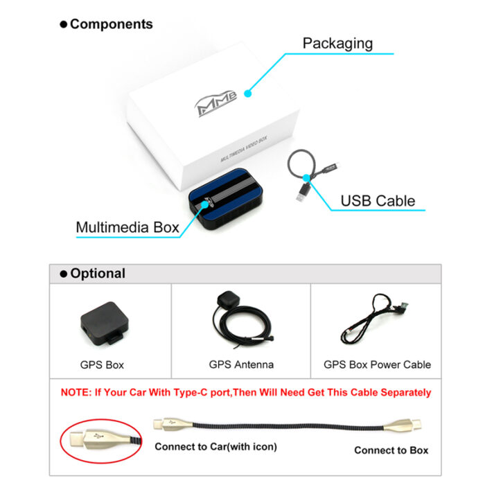 2nd Android9.0 MMB Multimedia Video Smart CarPlay Android AI Box For Vehicles with OEM Factory Apple Carplay - Image 5