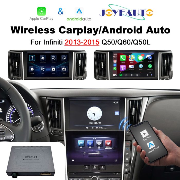 JoyeAuto Wireless CarPlay & Android Auto for Infiniti 2013-2015 (Q50/Q60/Q50L) - Retrofit
