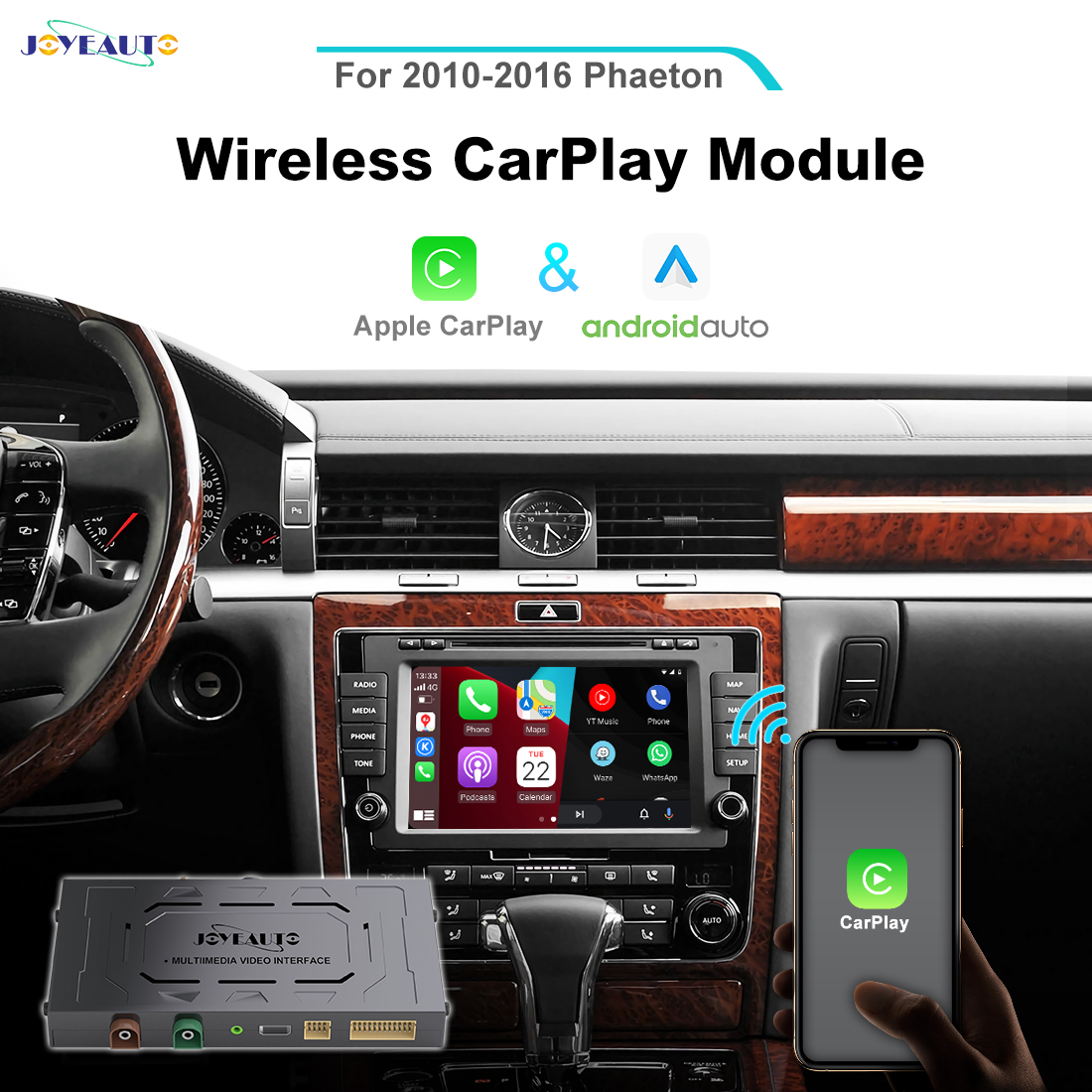Volkswagen Phaeton WiFi Wireless Apple CarPlay AirPlay Android Auto  Interface - Joyeauto Technology