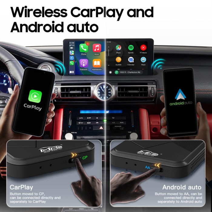Wireless CarPlay Android Auto Adapter,Factory Wired Convert Wireless CarPlay Android Auto,Plug and Play - Image 3
