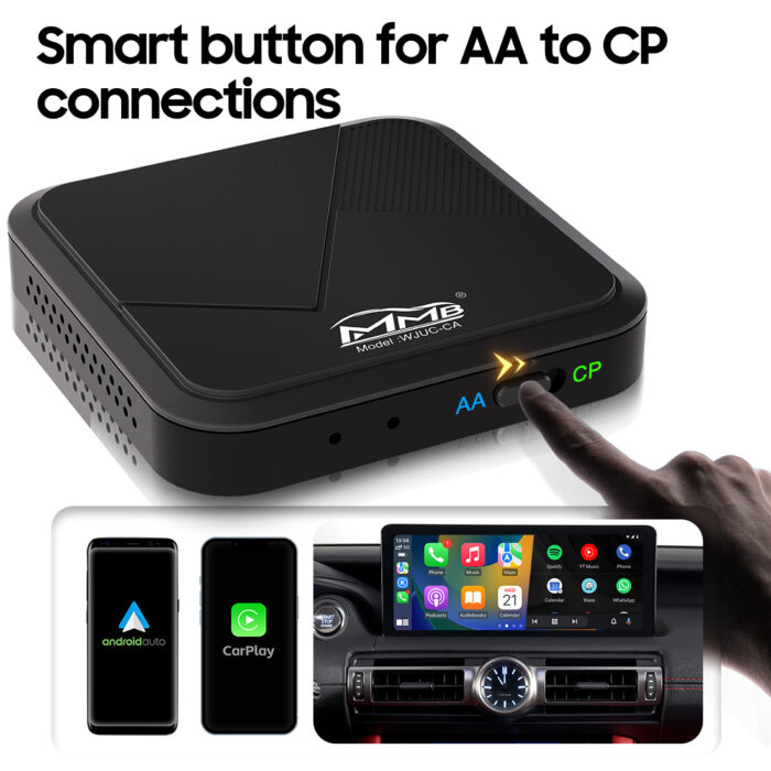 Wireless CarPlay Android Auto Adapter,Factory Wired Convert Wireless CarPlay Android Auto,Plug and Play