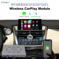(WJLX-2) JoyeAuto Wireless Apple CarPlay Android Auto Interface for 2014-2020 Lexus ES/NX/RX/UX with Knob controls car