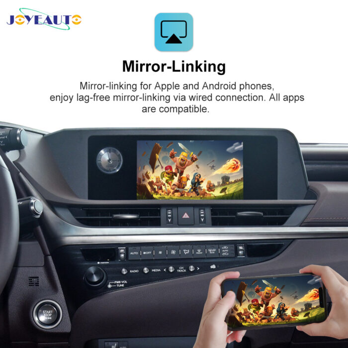 (WJLX-1) JoyeAuto Wireless Apple CarPlay Android Auto Interface for 2016-2020 Lexus ES/NX/RX/UX with touch panel - Image 3