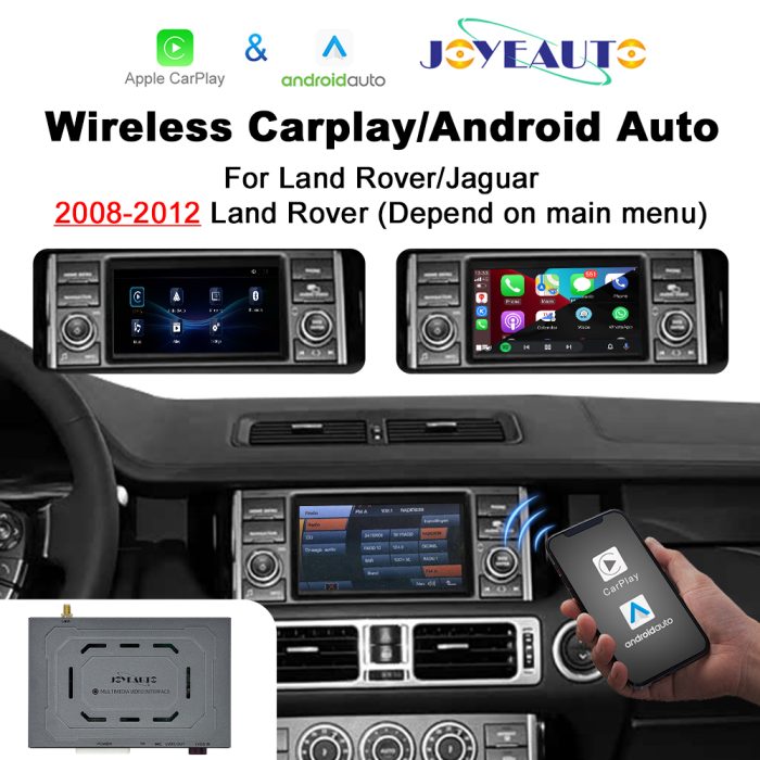 JoyeAuto Wireless CarPlay & Android Auto for Land Rover Denso (2008-2012) L319 L320 L322