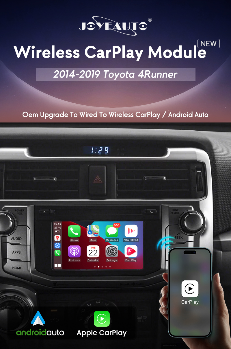 Joyeauto WQTY-4 Wireless CarPlay Retrofit for 2014-2019 Toyota 4Runner