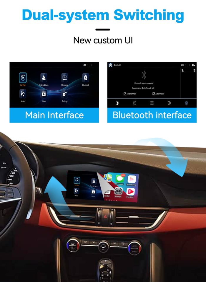 JoyeAuto Wireless CarPlay & Android Auto for Alfa Romeo Giulia & Stelvio (2017-2019)