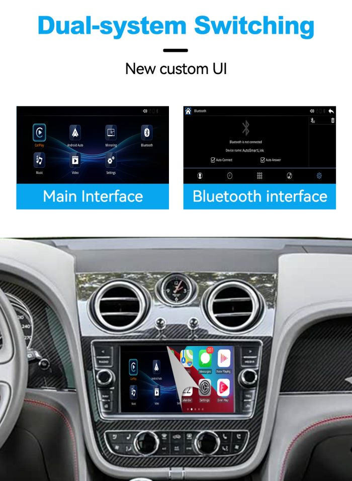 JoyeAuto Wireless CarPlay & Android Auto for Bentley Bentayga (2016-2019) - Retrofit Kit