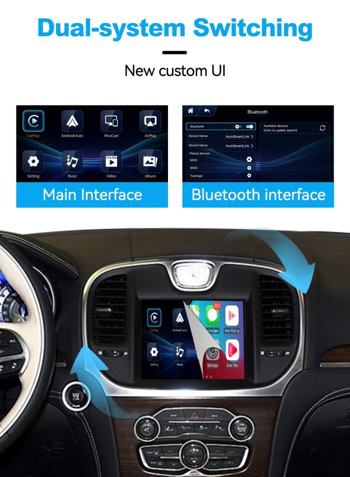JoyeAuto Wireless CarPlay & Android Auto for Chrysler 300C 2014-2016 - Retrofit Kit