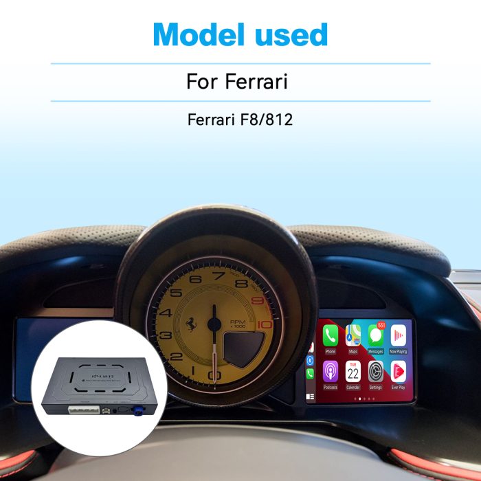 JoyeAuto Wireless CarPlay & Android Auto for Ferrari F8 & F12 - Plug and Play