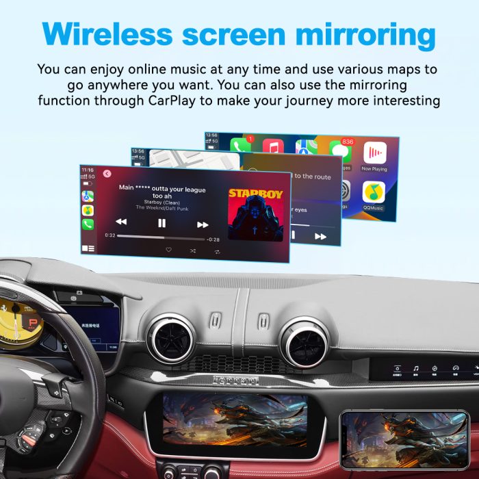 JoyeAuto Wireless CarPlay & Android Auto for Ferrari Portofino & GTC4 Lusso