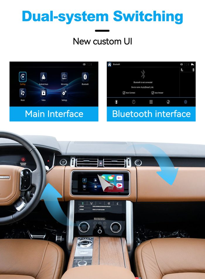 JoyeAuto Wireless CarPlay & Android Auto for Land Rover & Jaguar (Harman 10.1") 2016-2020