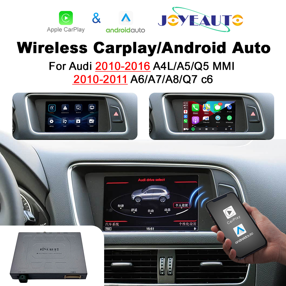 JoyeAuto Wireless CarPlay for Audi A4 A5 Q5 A6 Q7 MMI 3G 3G+