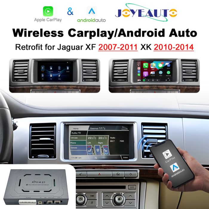 JoyeAuto Wireless CarPlay & Android Auto for Jaguar XF (2007-2011) & XK (2010-2014) - Retrofit