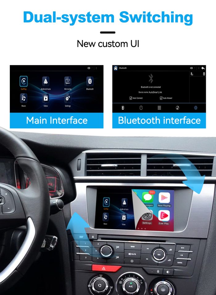 JoyeAuto Wireless CarPlay & Android Auto for DS 2014-2016 (DS5/DS6/DS5LS) - Plug and Play