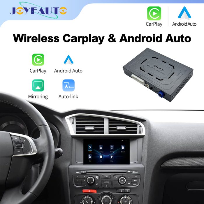 JoyeAuto Wireless CarPlay & Android Auto for Citroen 2014-2016 (C3/C4/C5/C4L) - Plug and Play