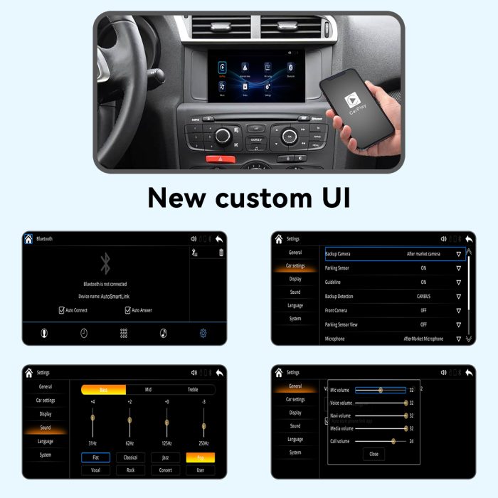 JoyeAuto Wireless CarPlay & Android Auto for Citroen 2014-2016 (C3/C4/C5/C4L) - Plug and Play
