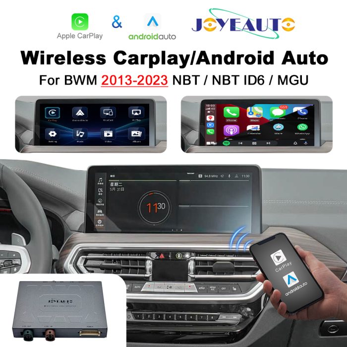 JoyeAuto Wireless CarPlay & Android Auto Interface for BMW 2013-2022 (NBT/EVO/MGU ID4-ID7) - Plug and Play