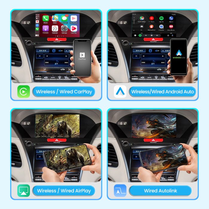 JoyeAuto Wireless CarPlay & Android Auto for Acura 2015-2018 (MDX/TLX/RDX/ILX/RLX)